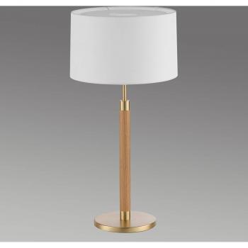 Chintz Shade Wooden Lamp by Hufnagel