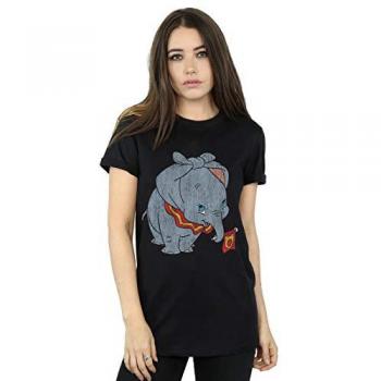Disney Dumbo Boyfriend T-Shirt – Classic Tied Up Ears, Black