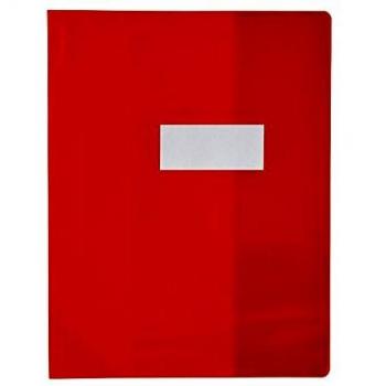 Protège-cahier Transparent 24x32 cm Rouge