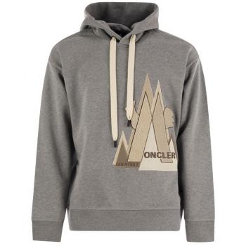 Moncler Men's Light Grey Hoodie Size S