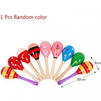 Maraca de madera para bebés de 2 a 4 años