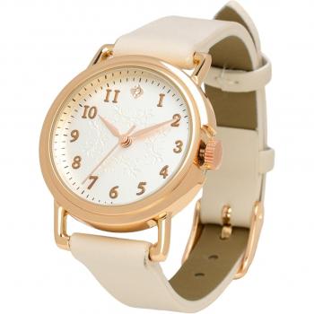 Reloj de Mujer Blanco con Correa de Piel