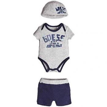 Set moda infantile – Guess Garçon 4 Pezzi Grigio/Navy per neonati P91G09