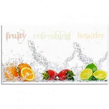 Artland Küchenrückwand Obst Spruch Modern 100x55 cm