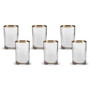Karaca Glas Rabe Geheimnis 6 Personen Kaffee Sidebecher Gold