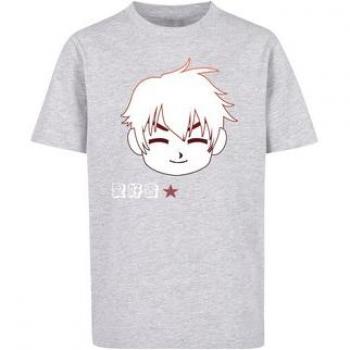 Grau meliertes Manga Boy T-Shirt
