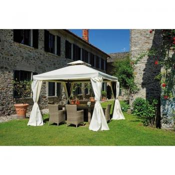 Spa Moia Quadrato 3x3 Ecrù con Tende Antivento