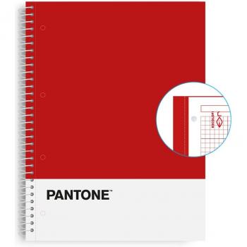 Cuaderno A4 80H Microperforado Rojo