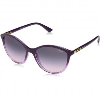 VOGUE Women’s Transparent Violet Gradient 0vo5165s Iridium Sunglasses, 55 mm