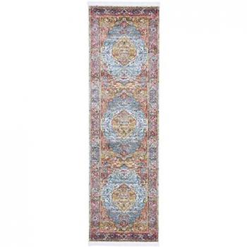 Carpetfine Vintage Läufer Esha, rechteckig, 8 mm Höhe, Multicolor für Wohnzimmer