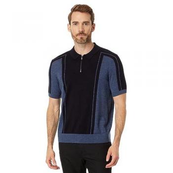 Ted Baker Herren Poloshirt aus Wolle mit Kragenreißverschluss