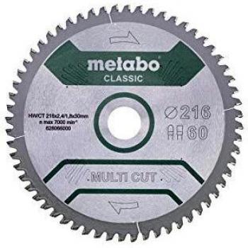 Metabo Lame circulaire HW/CT 216 mm 5° nég