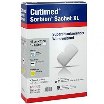Cutimed Sorbion Sachet Wundauflage XL, 25x45 cm, 12 Stück