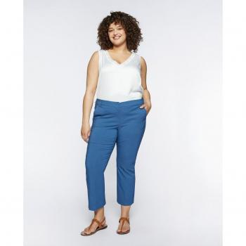 Pantalón Recto Fiorella Rubino con Bolsillos Americanos