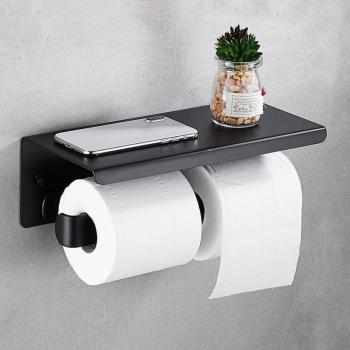 Stylish Matt Black Toilet Paper Dispenser