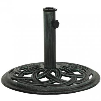 Socle de parasol en fonte 44x44x31 cm couleur verte