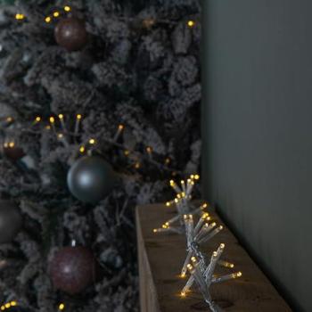 BrightTree 50m 2000LED Xmas Lights – Clear Cable, Warm White, Timer