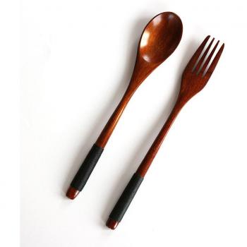 Set Infantil de Cuchara y Tenedor de Madera