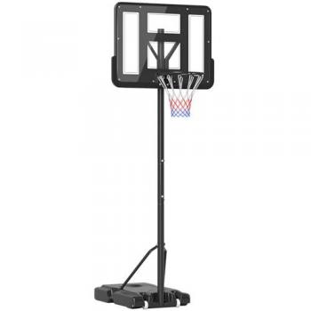 HOMCOM Basketball Hoop Stand 231-305cm Adjustable Basketball Hoop w/Moving Wheel