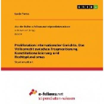 Proliferation internationaler Gerichte. Das Völkerrecht zwischen Fragmentierung, Konstitutionalisierung und Rechtspluralismus