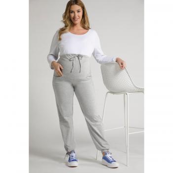 Plus Size Grey Cotton Sweatpants, Women, Size 32/34, Ulla Popken