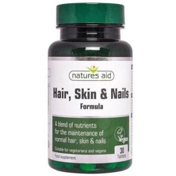 Unhas Fortes + Cabelos Radiantes Natures Aid – Kit de 30 Comprimidos