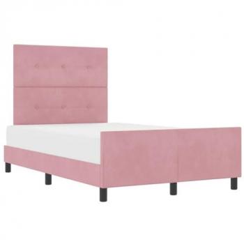 Lit à ressorts tête de lit rose 120x200 cm, modèle 3344938