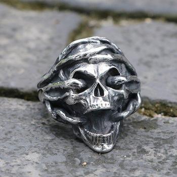 Gothic Biker Skull Ring Size 8-13