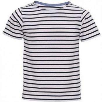 Ensemble marinière jeune garçon blanc bleu marine
