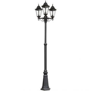 Hofstein Außenlampe HONGKONG, 3xE27, max. 100W, Höhe 220 cm, schwarz