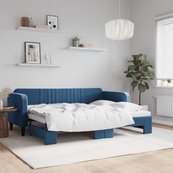 Meuble Chambre/Séjour Convertible Bleu Velours 80x200 cm – VidaXL