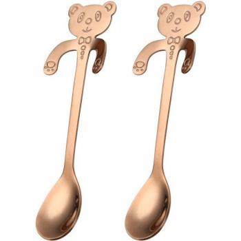 UPORS 2Pcs Panda Coffee Scoop Spoons