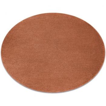 Tapis rond plaine terre cuite 200 cm