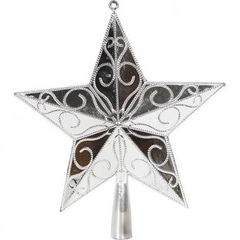 3D Silver Star Christmas Tree Decoration