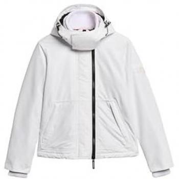 Chaqueta cortavientos con capucha Superdry para mujer, poliéster reciclado