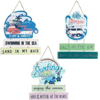 Statuettes Murales Surf 3 Variantes en Bois