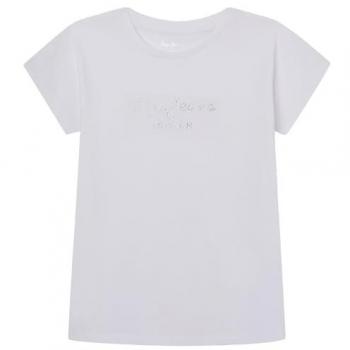 Camiseta blanca de niña Pepe Jeans talla 10 años