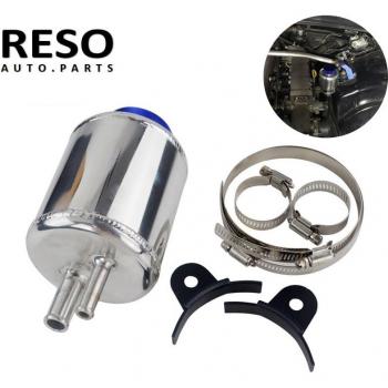 RESO-Aluminium JDM Rennservolenkungsflüssigkeitsreservoir mit Schellen Silber