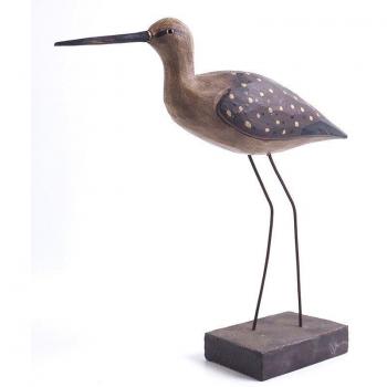 Wooden Nordic Waterfowl with Long Legs Decorative Craft