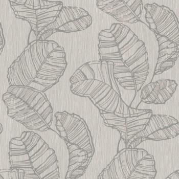 Rasch 822625 – Papier peint botanique 10 m de long, 0,53 m large, gris