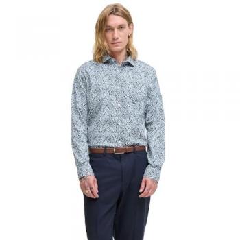 Jack & Jones Camicia A Maniche Lunghe Ckpool Stretch Fit Goblin Blue XL Blu Chiaro