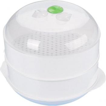 Vaporera de doble capa para horno de microondas