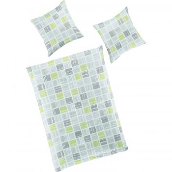 Bierbaum Design 3063: 2‑teilige Satinbettwäsche, Decke 135x200 cm + Kissen 80x80 cm, Baumwolle