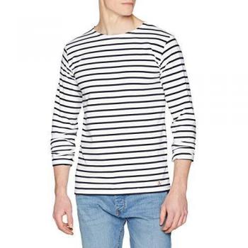Armor Lux Men's Long Sleeve Marinière Top, White