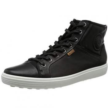 Ecco Damen SOFT7W High-Top Sneaker, Farbe Schwarz, 41 EU