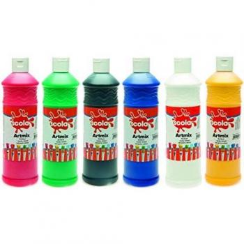 Scola Artmix Colorful 600ml Paint Assortment (Pack of 6)
