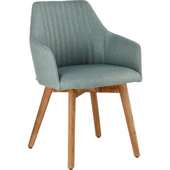 Sedia VEGA Arne, 55x57x85 cm, seduta blu chiaro, legno di rovere naturale, 2 pz