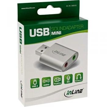 Adaptador de sonido USB Inline en aluminio