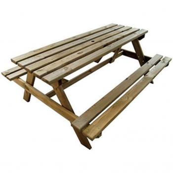Tavolo Giardino con Panche in Legno Impregnato 170×140