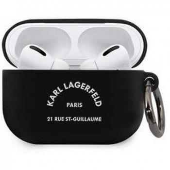Schwarzes AirPods Pro Kopfhörer‑Tuch „Karl Lagerfeld Rue St Guillaume“